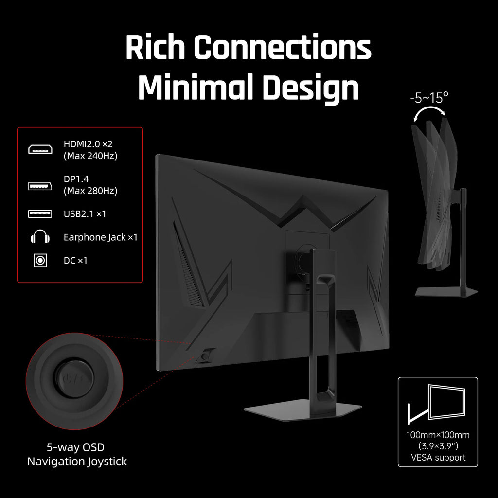 KTC 27” 280Hz 1ms Gaming Monitor – 1080p FHD