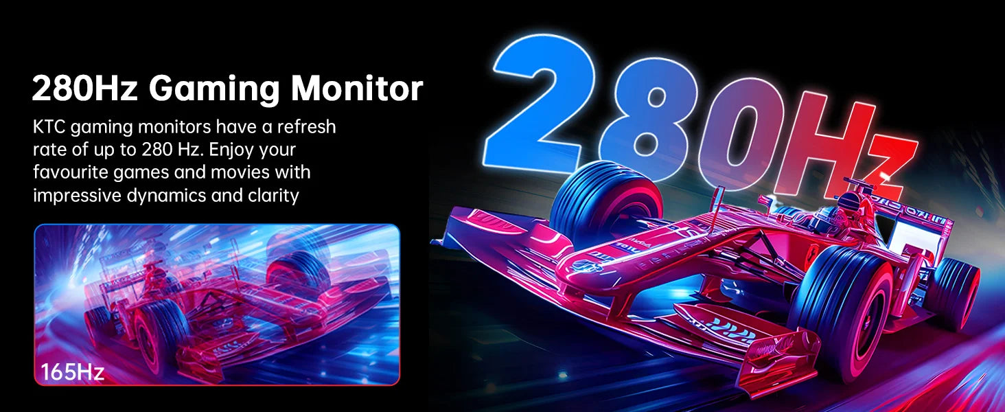 KTC 27” 280Hz 1ms Gaming Monitor – 1080p FHD